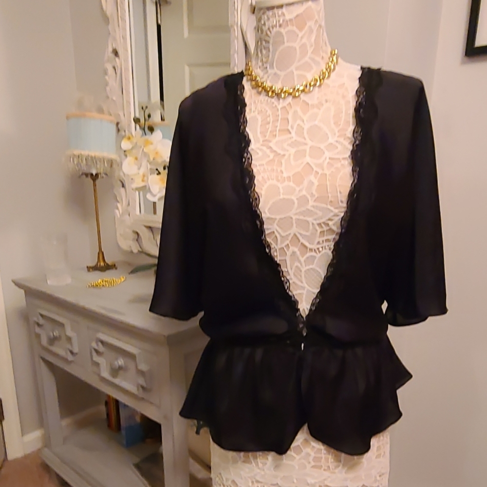 V-Neck Satin Georgette Top